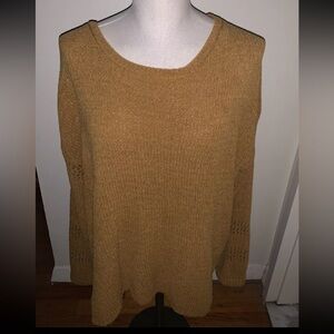 Mustard Yellow Knit Sweater Large Knox Rose